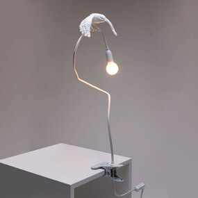 Sparrow Taking Off Clamp Table Lamp w/USB